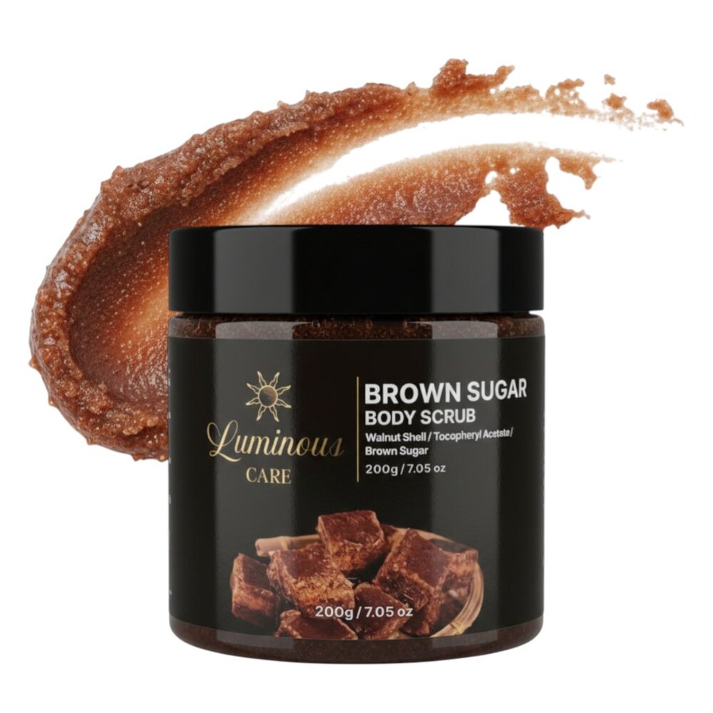 Brown Sugar Sea Salt Body Scrub 200g Exfoliating Hydrating Smooth Skin Luminous